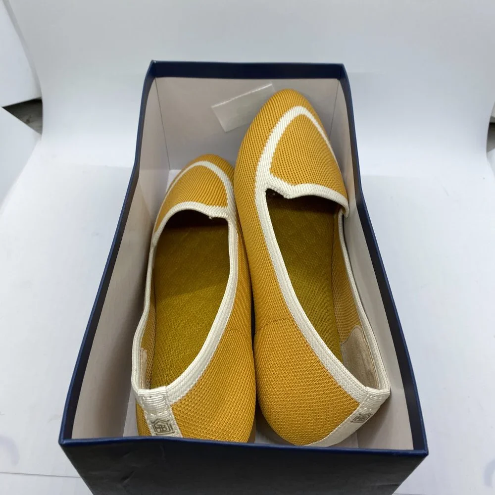 Birdies The Blackbird Mustard Knit Loafer Sz 5 - Picture 8 of 9